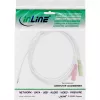 InLine Audio Headset Adapter Cable 3.5mm male 4 Pin / 2x 3.5mm, white, 1m