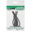 InLine Audio adapter cable, 3.5mm Stereo male/female with thread , 0.6m