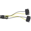 InLine Power adaptor cable, 2x SATA male / 8pin PCI-Express male, 0.15m