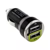 InLine USB DUAL+ KFZ charging set, power adapter with 1m spiral cable