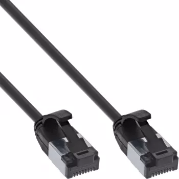 InLine Patch cable slim, U/FTP, Cat.8.1, TPE halogen-free, black 5m