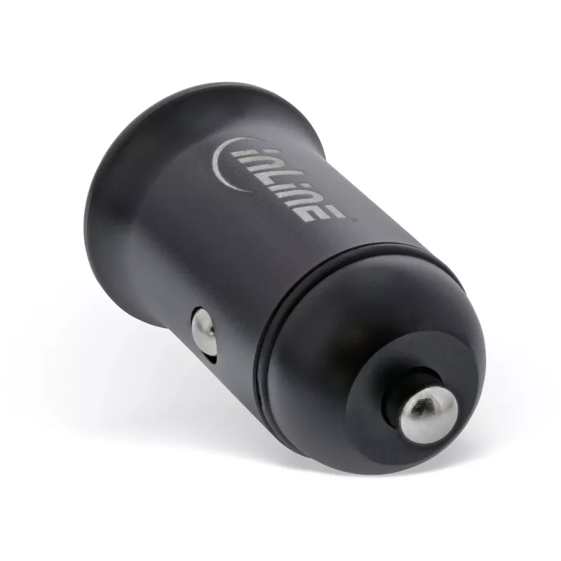 InLine USB car charger power-adapter power delivery, USB-A + USB-C, black