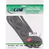 InLine Socket strip, 3-way earth contact CEE 7/3, black, 1.5m