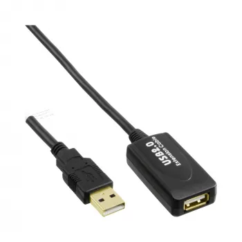 InLine USB 2.0 Active Signal Repeater Cable Type A male / A female, 25m