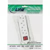 InLine Socket strip, 4-way, 2x CEE7/3 + 2x Euro CEE 7/16, white, 1.5m