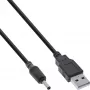 InLine USB DC power adapter cable, USB A male to DC 3.5x1.35mm 2m