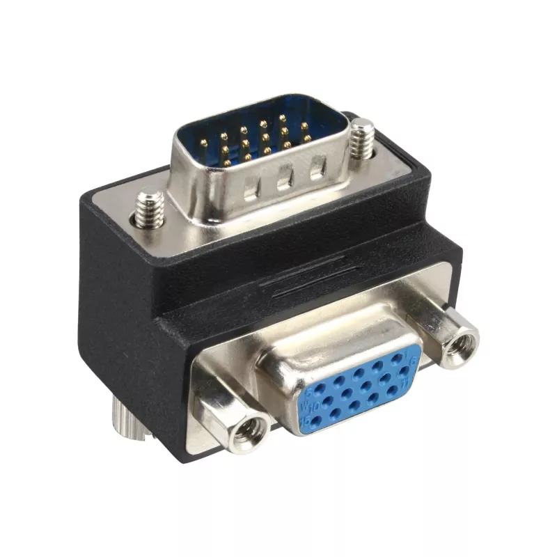 InLine VGA Adapter 90° 15 Pin male / female, InLine, 37248I