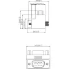 InLine VGA Adapter 90° 15 Pin male / female, InLine, 37248I
