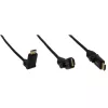 InLine High Speed HDMI rotating cable, w/Eth., AM/AM, black, gold. cont., 2m
