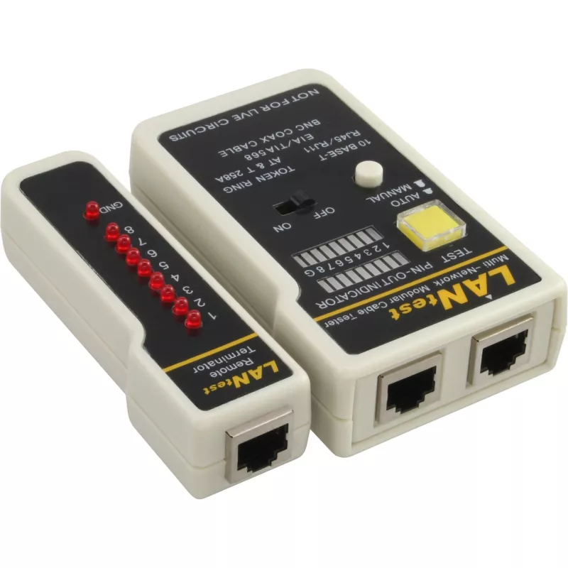 Network Cable Tester InLine 79998 for BNC RJ11 RJ45