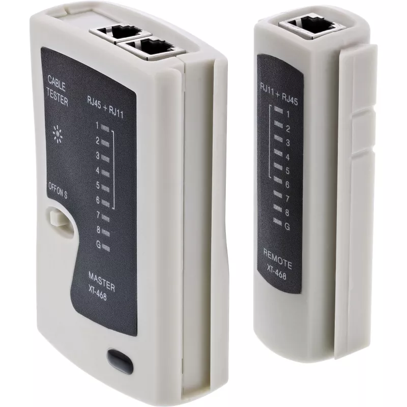 InLine Tester for RJ45 Cables and Connectors with 9 control LEDs