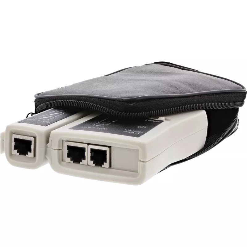 InLine Tester for RJ45 Cables and Connectors with 9 control LEDs
