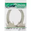 InLine serial extension cable molded DB37 male / female direct grey 1m