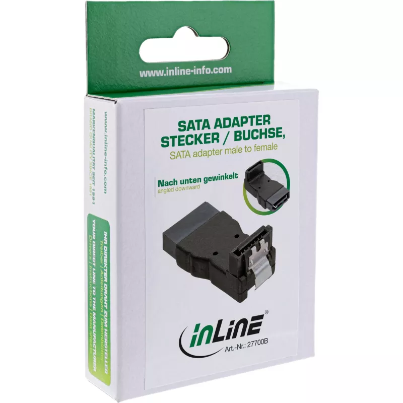 InLine SATA Adapter male female angled downward 27700B