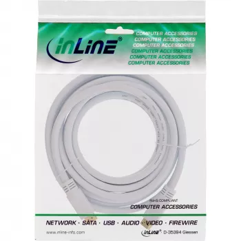 InLine High Speed HDMI Cable with Ethernet, M/M, white, golden contacts, 5m