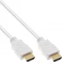 InLine High Speed HDMI Cable with Ethernet, M/M, white, golden contacts, 3m