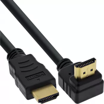 InLine High Speed HDMI Cable with Ethernet, angled, 1.5m