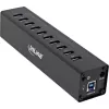 InLine USB 3.0 10 Port Hub Aluminium Case with 4A Power Supply, black