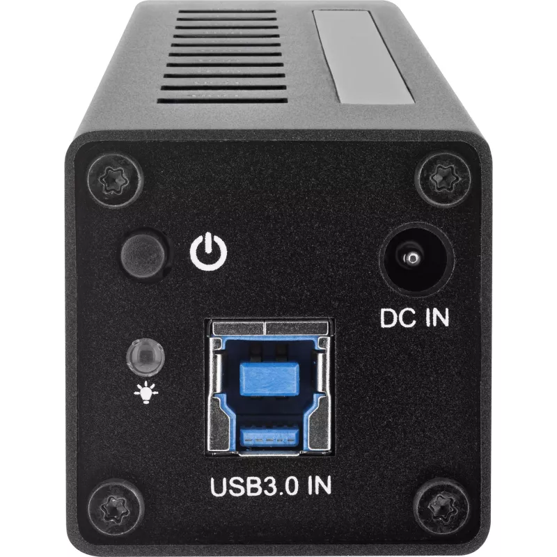 InLine USB 3.0 10 Port Hub Aluminium Case with 4A Power Supply, black