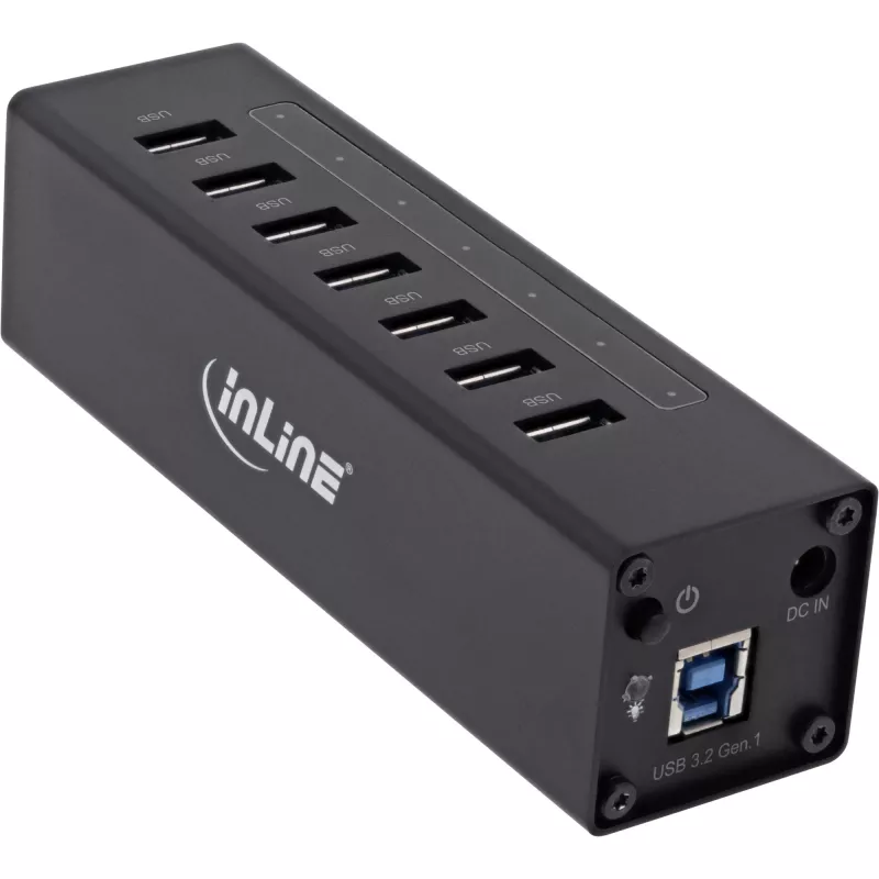 InLine USB 3.0 Hub, 7 port, aluminium case, with 2.5A power supply