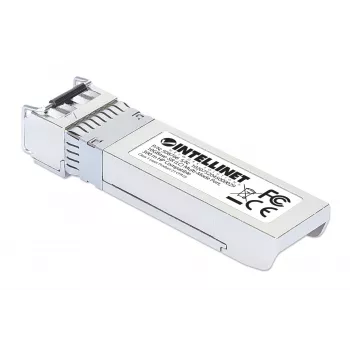 Intellinet Transceiver Module Optical, 10 Gigabit Fiber SFP+, 10GBase-SR (LC) Multi-Mode Port, 300m, Wavelength 850nm, Ethernet, Fibre, HPE Compliant, Equivalent to HPE J9150A / J9150D / JD092A / JD092B, Three Year Warranty