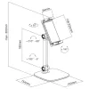 InLine Tablet desk holder with stand, up to 12.9 inch, black