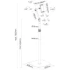 InLine Tablet holder with metal base plate, up to 12.9 inch, black