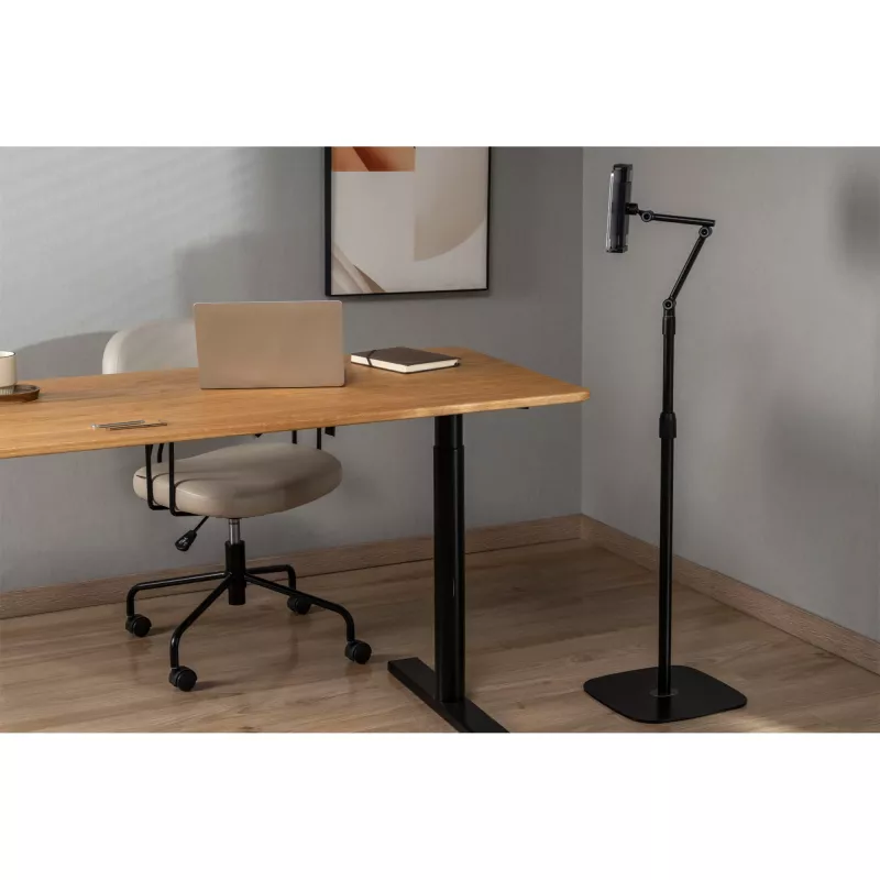 InLine Tablet holder with metal base plate, up to 12.9 inch, black