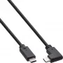 InLine USB 3.2 Gen.2 cable, USB-C male/male angled, black, 2m