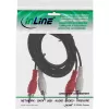 InLine Audio cable, 2x RCA M/M 15m, Male, 2 x RCA, Male, 15 m, Black