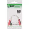 InLine RCA Cable 2x RCA male / male gold plated 0.5m, Male, 2 x RCA, Male, 0.5 m, White