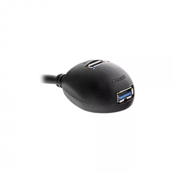 InLine USB 3.2 Gen.1 Cable USB Type A M / A F + Power, with Stand, black, 3m