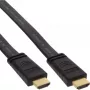 InLine HDMI Flat Cable High Speed Cable with Ethernet gold plated black 7.5m