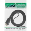 InLine HDMI Flat Cable High Speed Cable with Ethernet gold plated black 7.5m