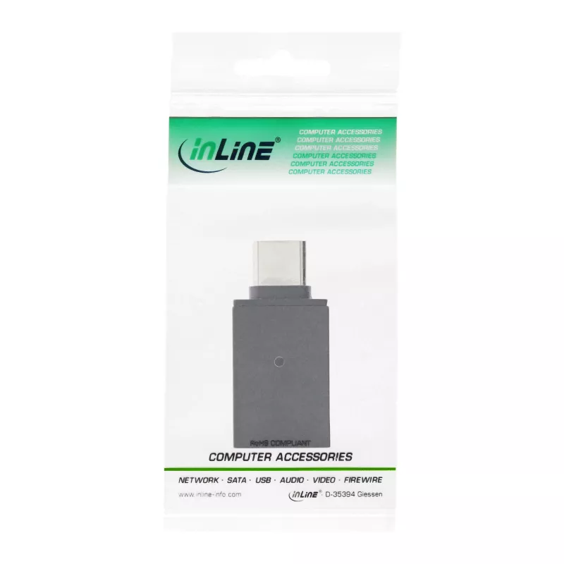 InLine USB 3.2 Gen.2 Adapter, USB-C male to USB-A female, OTG