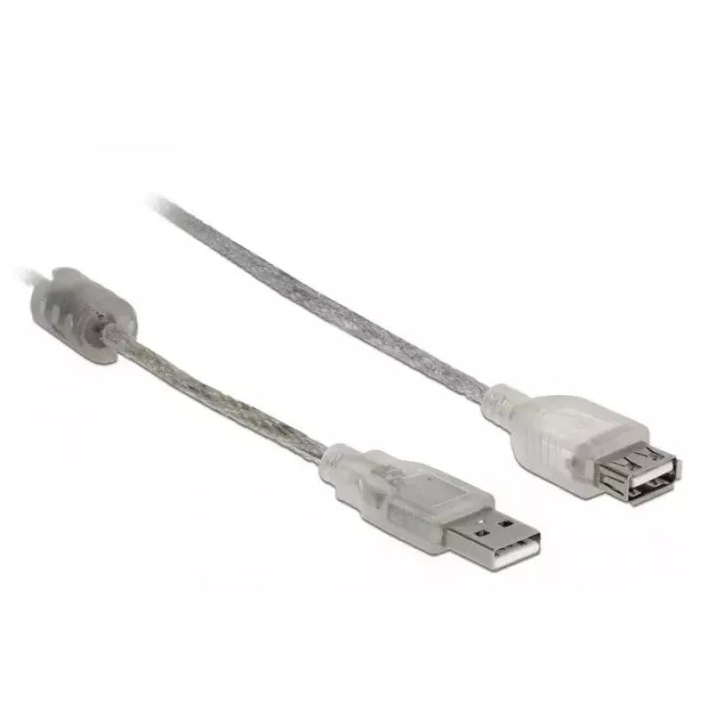 USB Cable DeLOCK 82244 USB 2.0 0.3 m Transparent