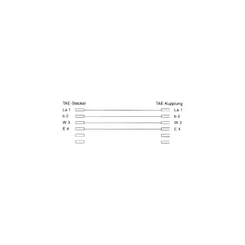 Telephone Extension Cable InLine TAE-F 15m Black