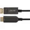InLine DisplayPort to HDMI AOC converter cable, 4K/60Hz, black, 25m