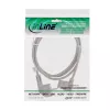 InLine Power cable, CEE 7/7 angled / 3pin IEC C13 angled, grey, 0.5m
