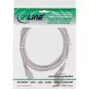 InLine power cable, CEE 7/7 angled / 3pin IEC C13 male, grey, 1m