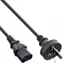 InLine power cable, Australia to 3pin IEC C13 male, 0.5m