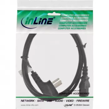InLine power cable, Israel Type H / 3pin IEC C13 male, 3m