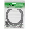 InLine power cable, CEE 7/7 straight / 3pin IEC C13 male, black, 0.5m