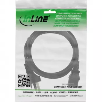 InLine power cable, Australia to 3pin IEC C13 male, 5m