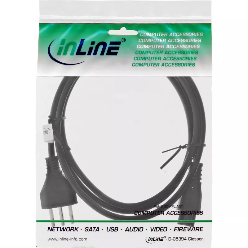 Notebook Power Cable InLine 16656S Italy Plug to NB Plug 2.0m
