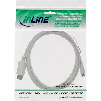 InLine Mini DisplayPort to DisplayPort Cable white 1.5m