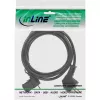 InLine Power cable, CEE 7/7 angled / 3pin IEC C13 left angled, black, 5m