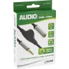 InLine Slim Audio Cable 3.5mm M / F, with volume control 0.25m