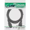 InLine power cable USA male / 3pin IEC C13 male, 18 AWG, 1m