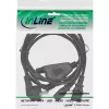 InLine Y-power cable 1x CEE 7/7 angled / 2x 3pin IEC C13 male, 1m